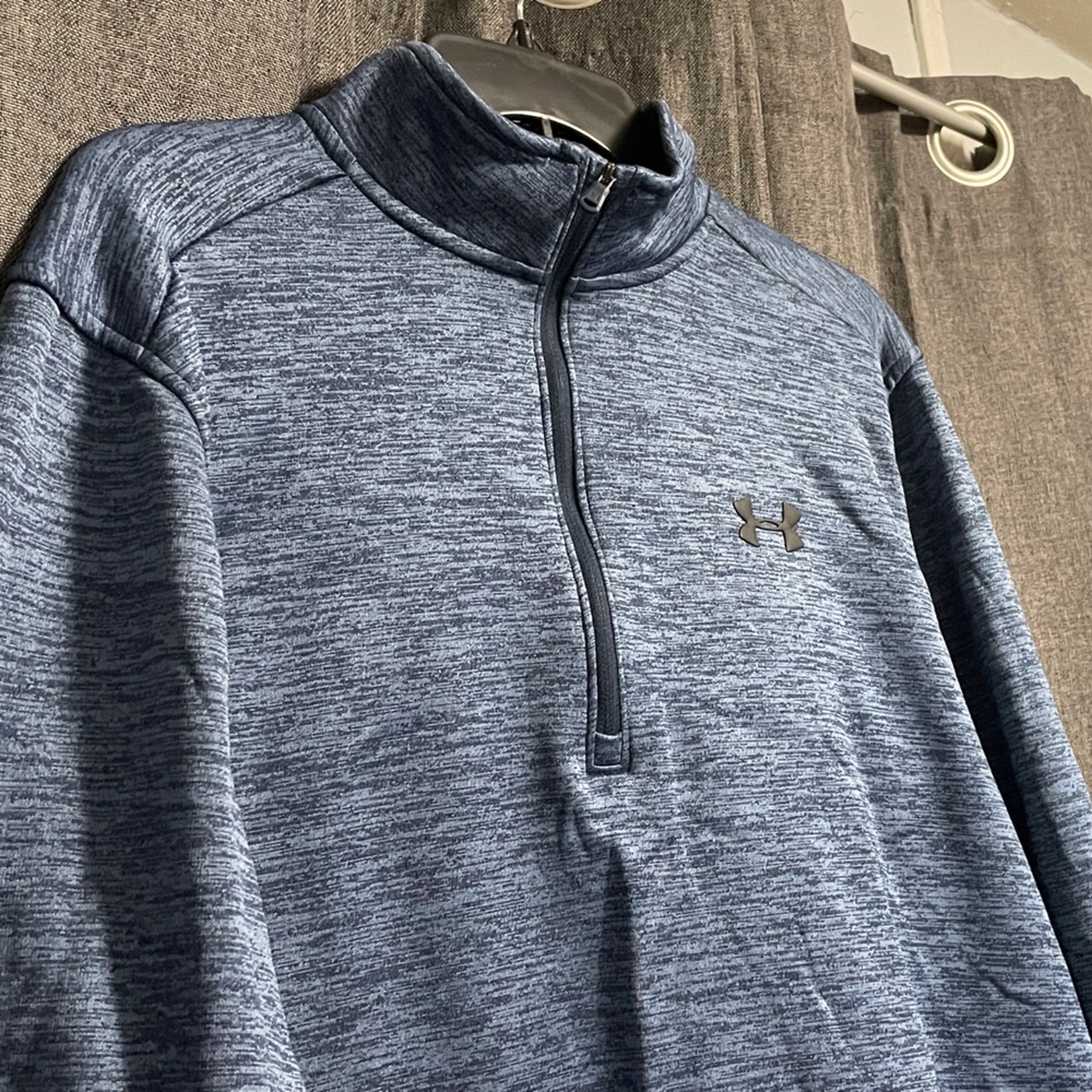 Under Armour Men's Slate Blue Heather Quarter Zip Pullover
